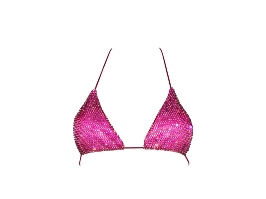 CELESTE BIKINI TOP - HOT PINK